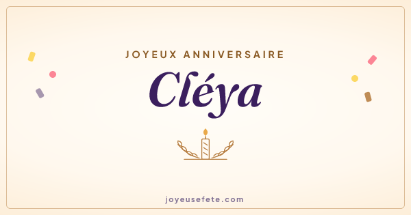 Image « Joyeux anniversaire Cléya » au format large