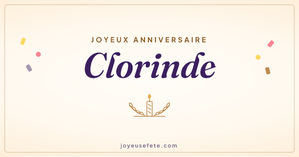 Image « Joyeux anniversaire Clorinde » au format large