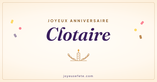 Image « Joyeux anniversaire Clotaire » au format large