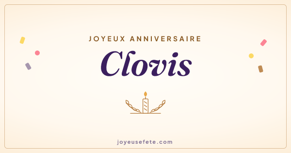 Image « Joyeux anniversaire Clovis » au format large