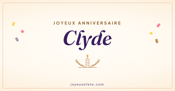 Image « Joyeux anniversaire Clyde » au format large