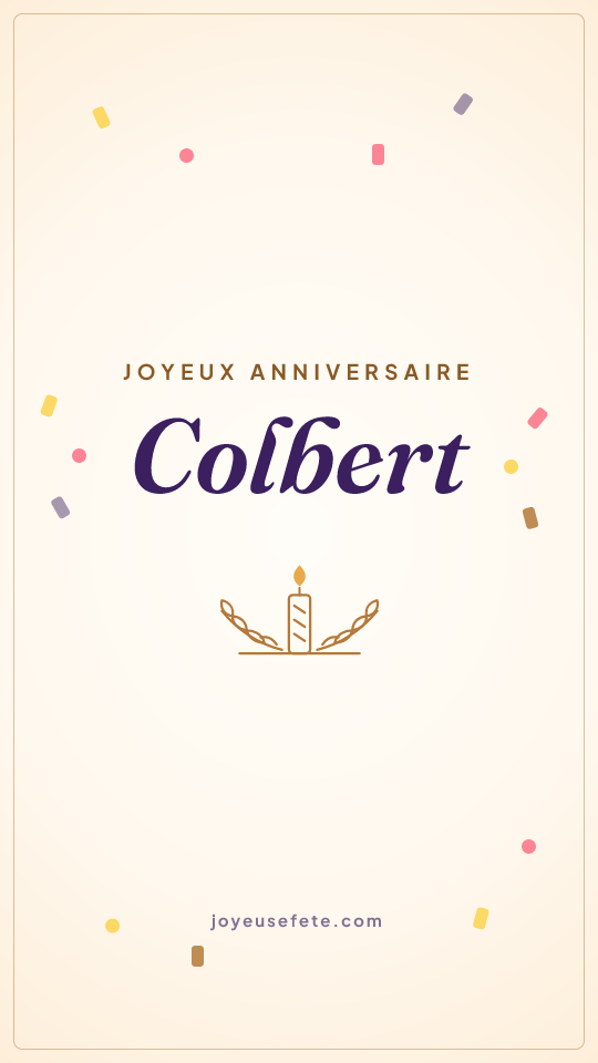 Image « Joyeux anniversaire Colbert » au format story