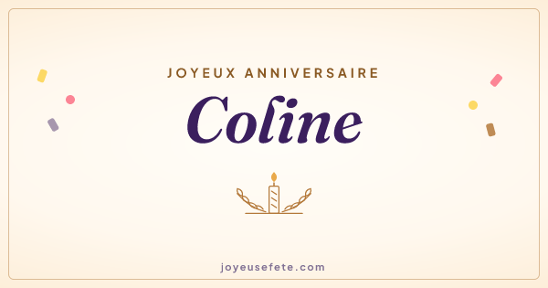 Image « Joyeux anniversaire Coline » au format large