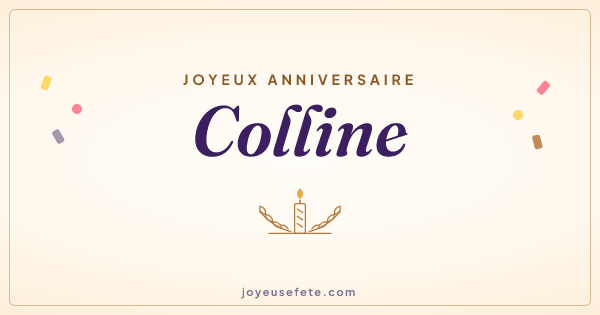 Image « Joyeux anniversaire Colline » au format large