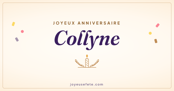Image « Joyeux anniversaire Collyne » au format large