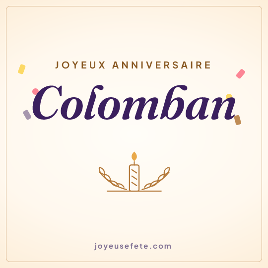 Image carrée « Joyeux anniversaire Colomban » pour WhatsApp
