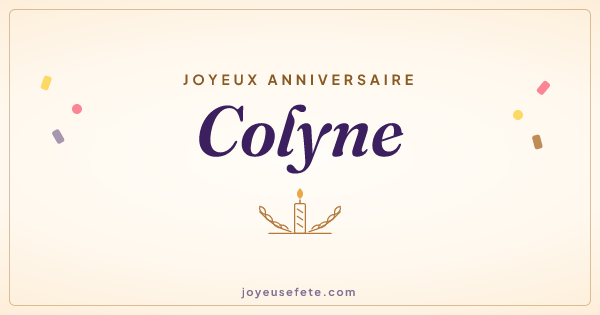 Image « Joyeux anniversaire Colyne » au format large