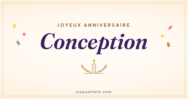Image « Joyeux anniversaire Conception » au format large