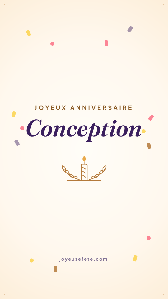 Image « Joyeux anniversaire Conception » au format story
