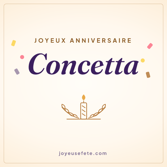 Image carrée « Joyeux anniversaire Concetta » pour WhatsApp