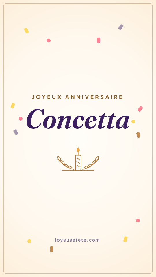 Image « Joyeux anniversaire Concetta » au format story