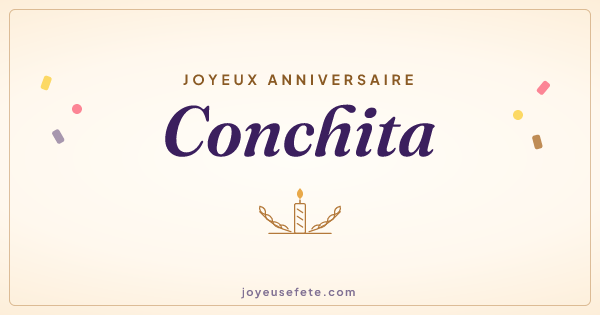 Image « Joyeux anniversaire Conchita » au format large