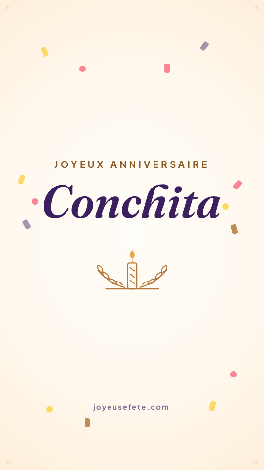 Image « Joyeux anniversaire Conchita » au format story