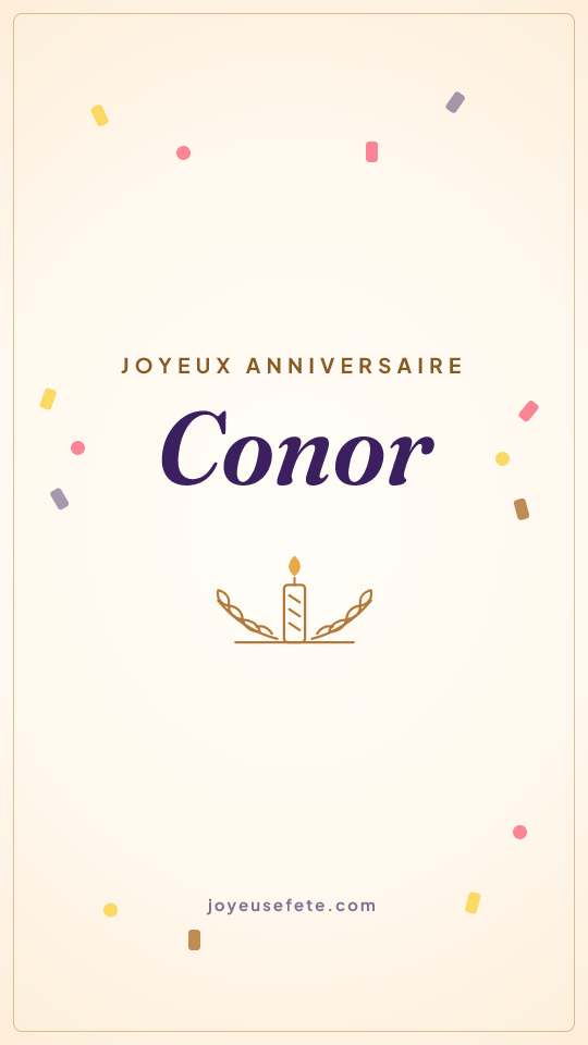Image « Joyeux anniversaire Conor » au format story