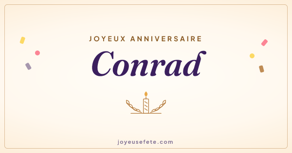 Image « Joyeux anniversaire Conrad » au format large