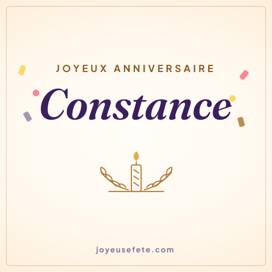 Image carrée « Joyeux anniversaire Constance » pour WhatsApp