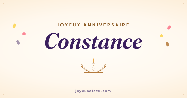 Image « Joyeux anniversaire Constance » au format large