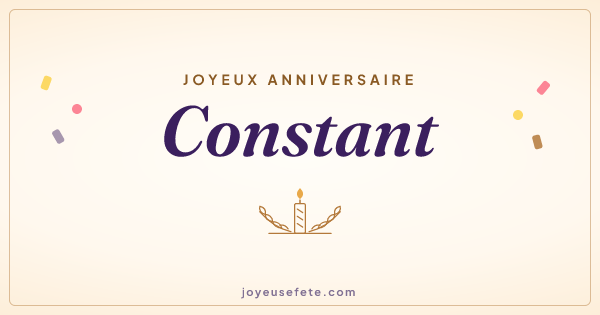 Image « Joyeux anniversaire Constant » au format large