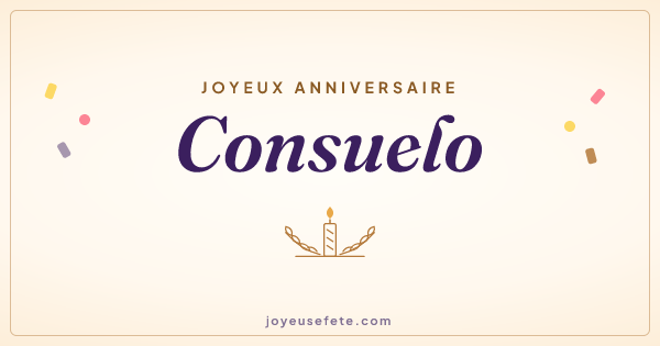 Image « Joyeux anniversaire Consuelo » au format large