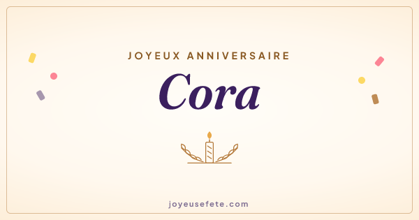 Image « Joyeux anniversaire Cora » au format large