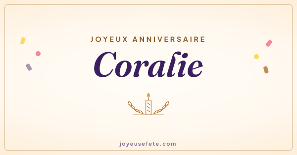 Image « Joyeux anniversaire Coralie » au format large