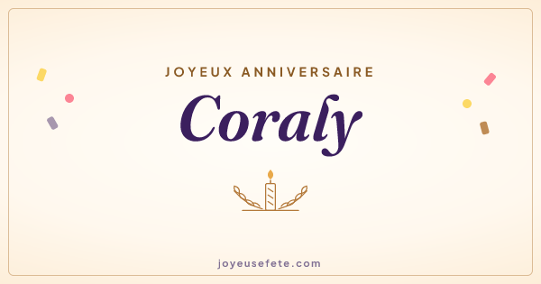Image « Joyeux anniversaire Coraly » au format large
