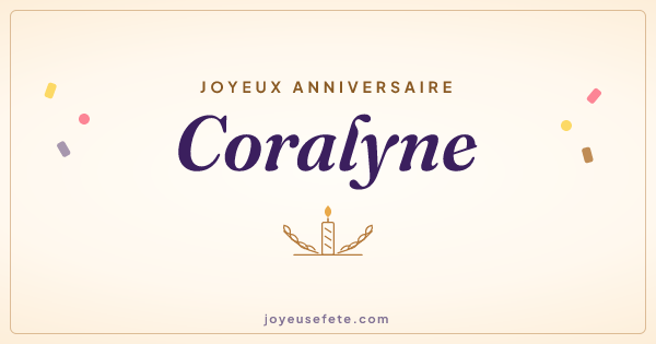 Image « Joyeux anniversaire Coralyne » au format large