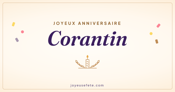 Image « Joyeux anniversaire Corantin » au format large