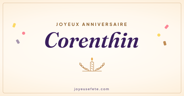 Image « Joyeux anniversaire Corenthin » au format large