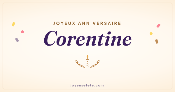 Image « Joyeux anniversaire Corentine » au format large