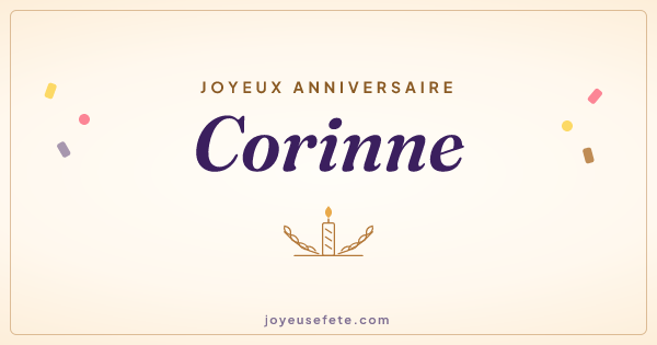 Image « Joyeux anniversaire Corinne » au format large