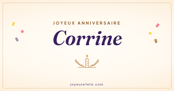 Image « Joyeux anniversaire Corrine » au format large