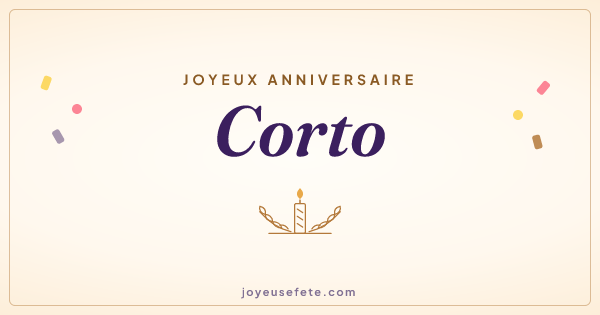 Image « Joyeux anniversaire Corto » au format large