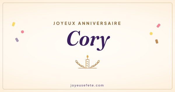 Image « Joyeux anniversaire Cory » au format large
