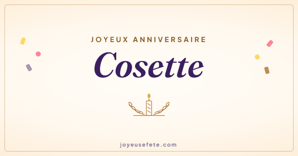 Image « Joyeux anniversaire Cosette » au format large