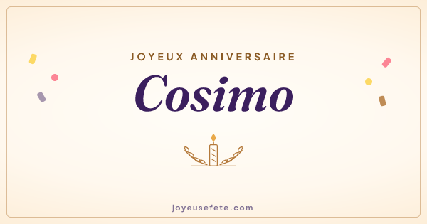 Image « Joyeux anniversaire Cosimo » au format large