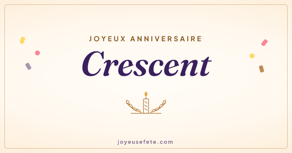 Image « Joyeux anniversaire Crescent » au format large