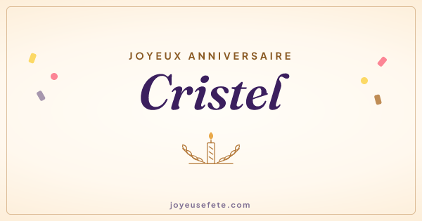Image « Joyeux anniversaire Cristel » au format large