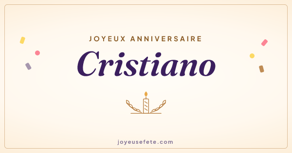 Image « Joyeux anniversaire Cristiano » au format large