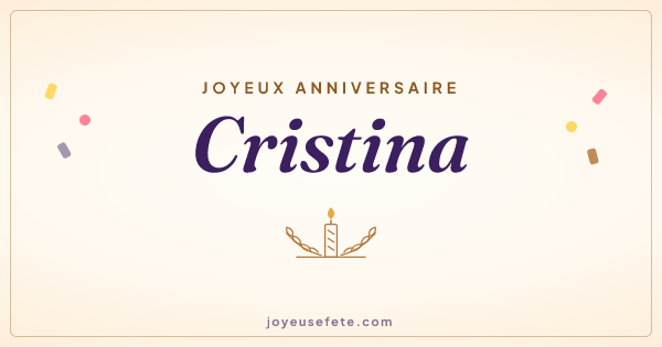 Image « Joyeux anniversaire Cristina » au format large