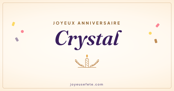 Image « Joyeux anniversaire Crystal » au format large