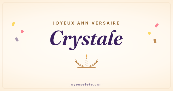Image « Joyeux anniversaire Crystale » au format large
