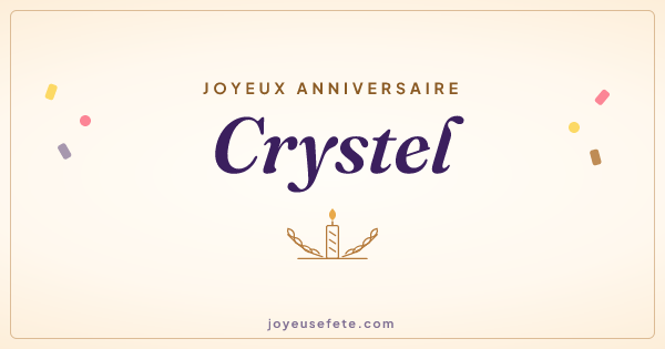 Image « Joyeux anniversaire Crystel » au format large