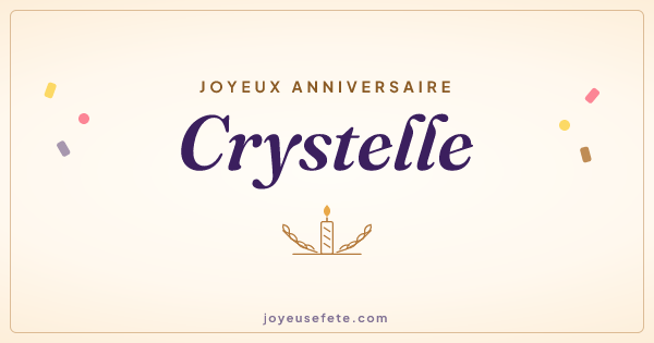 Image « Joyeux anniversaire Crystelle » au format large