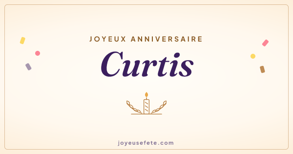 Image « Joyeux anniversaire Curtis » au format large
