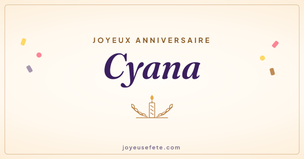 Image « Joyeux anniversaire Cyana » au format large