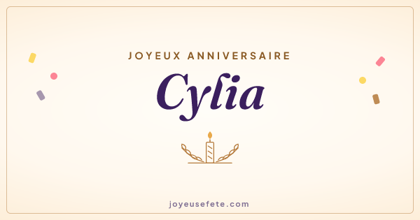 Image « Joyeux anniversaire Cylia » au format large