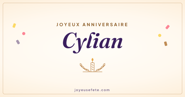 Image « Joyeux anniversaire Cylian » au format large