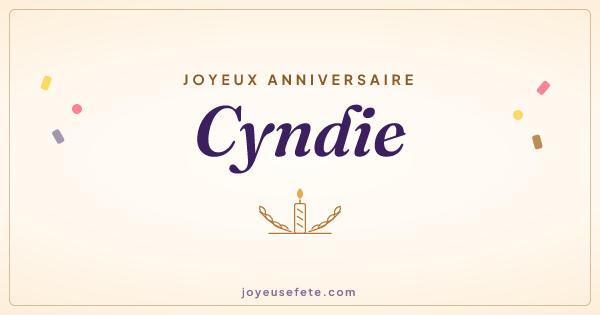 Image « Joyeux anniversaire Cyndie » au format large
