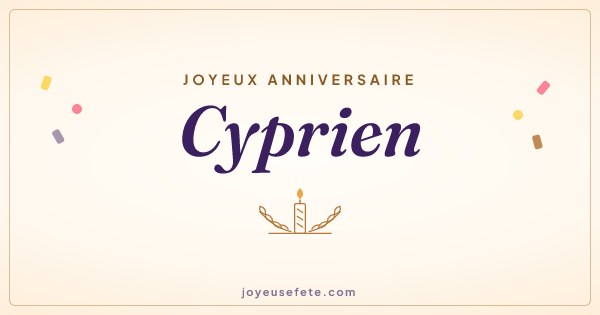 Image « Joyeux anniversaire Cyprien » au format large